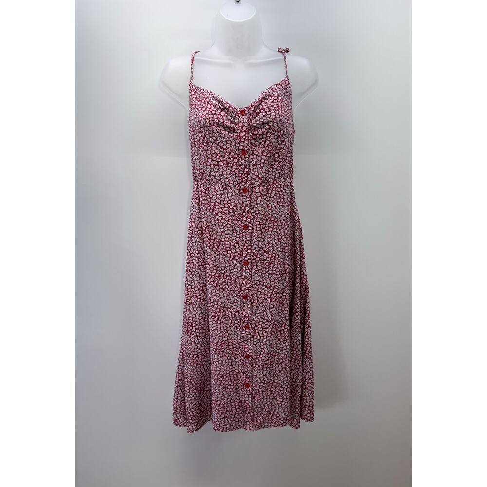 Blush BJ Dress Spaghetti Strap Red Floral Mini Women’s Size Large